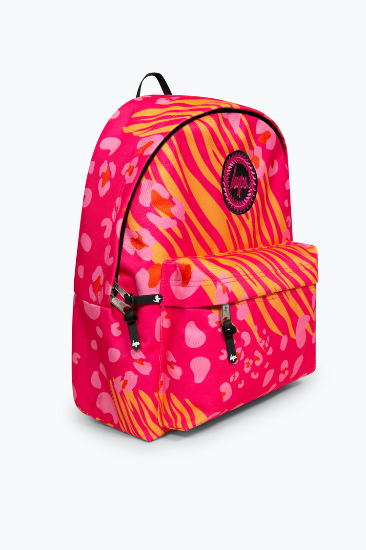 Hype Girls Iconic Pink Animal Print Backpack