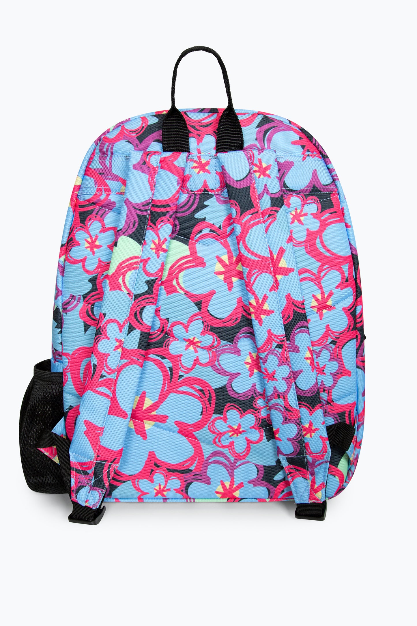 Hype Girls Iconic Multicoloured Blue Backpack With Flowers