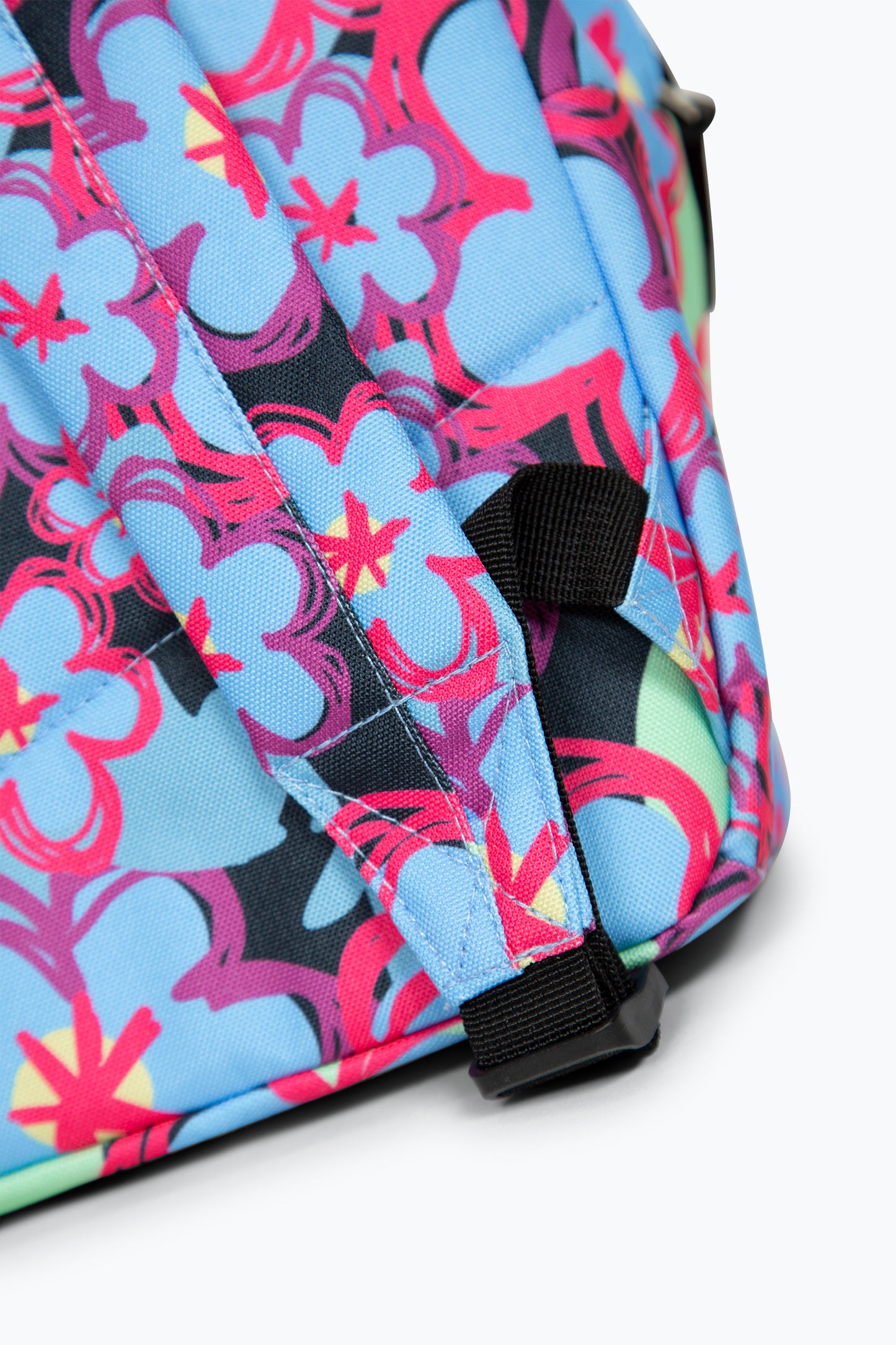 Hype Girls Iconic Multicoloured Blue Backpack With Flowers