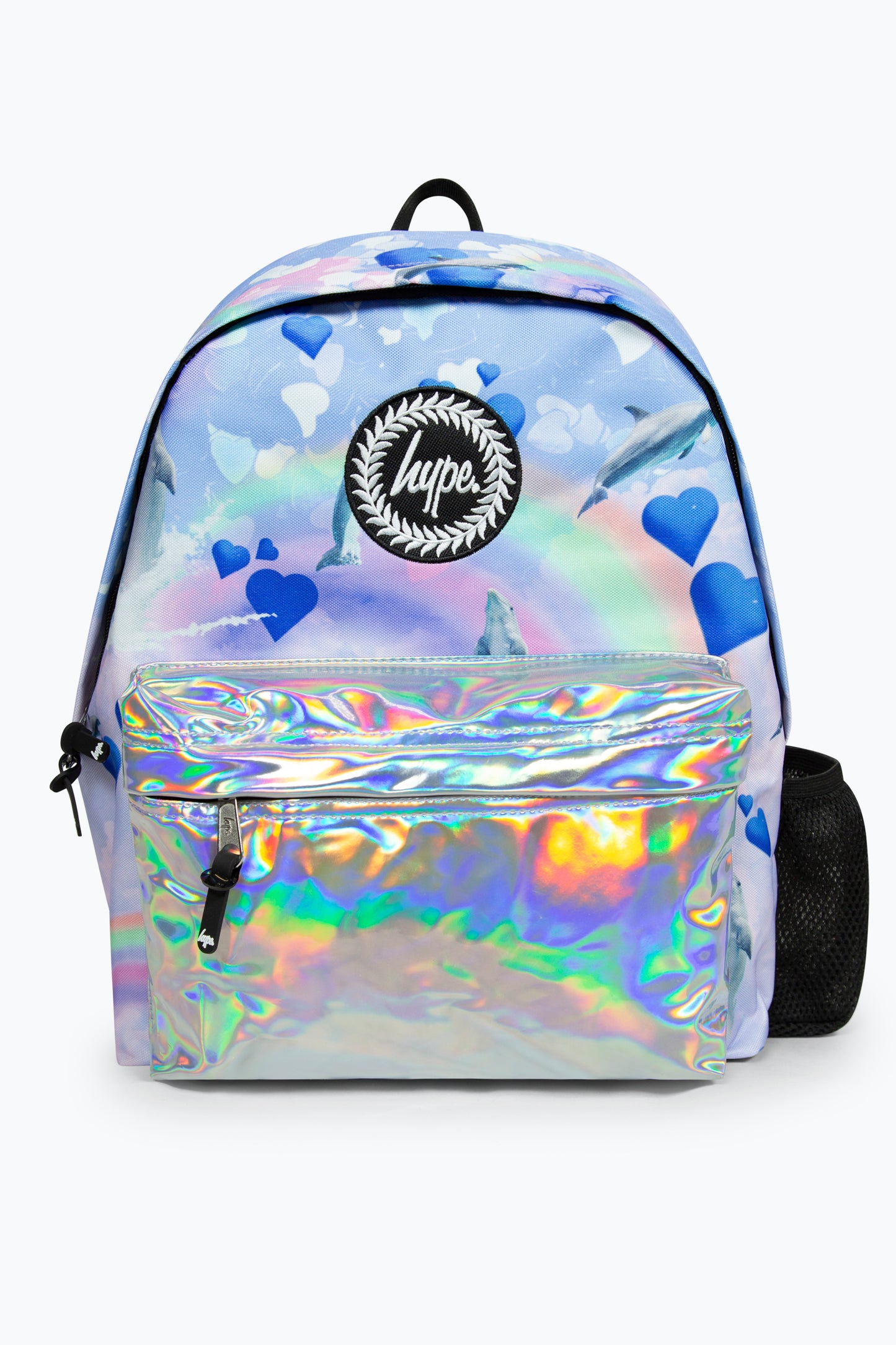 "Girls Holo Rainbow Dolphins Iconic Multicolor Backpack - Hype. "