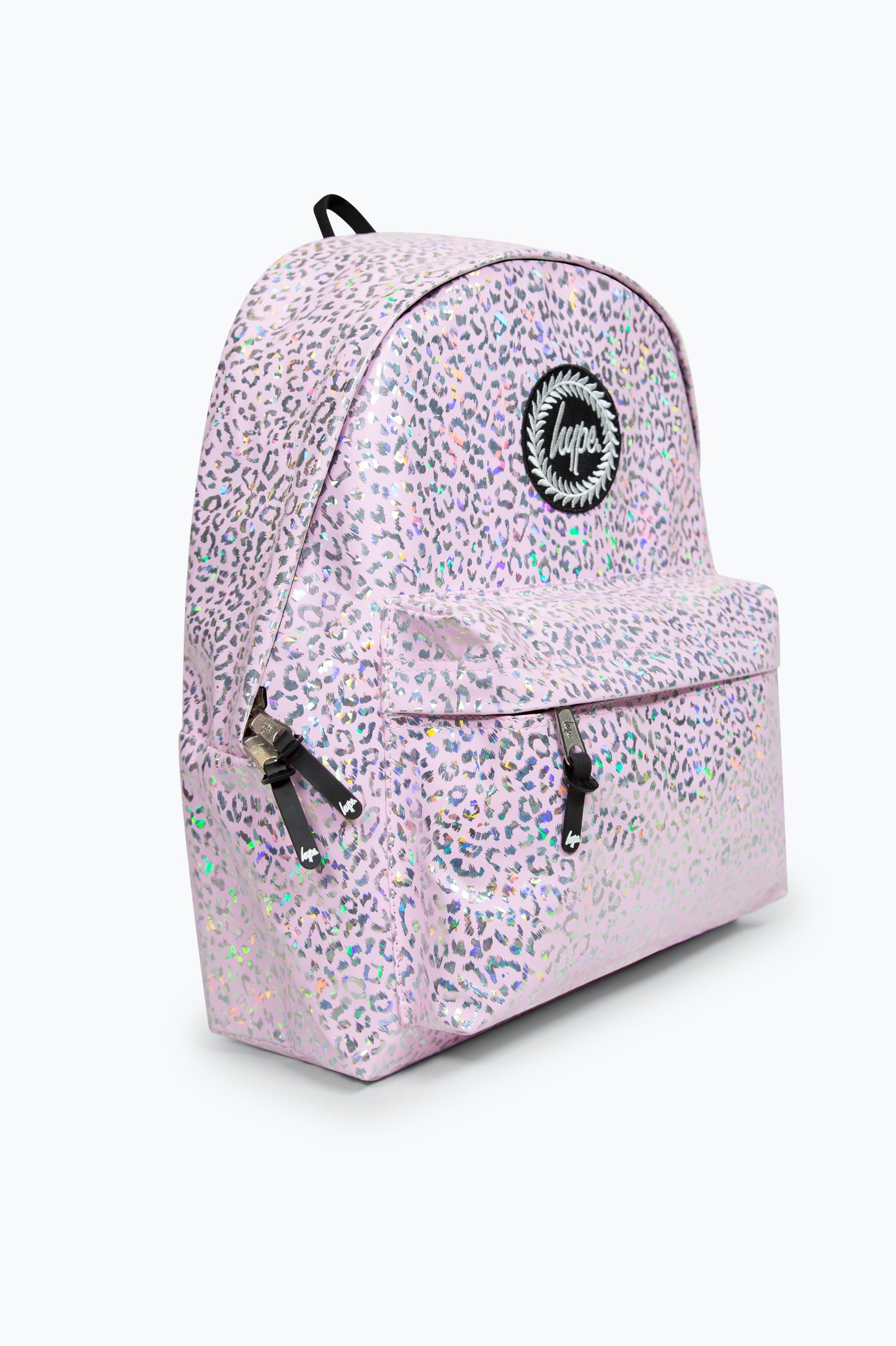 Hype Girls Iconic Holographic Leopard Pink Backpack