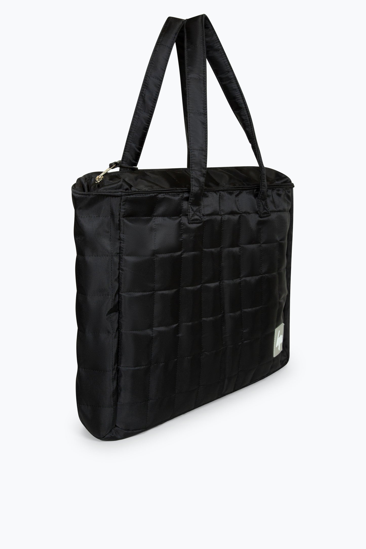 Hype Unisex Black Quilted Tote Bag