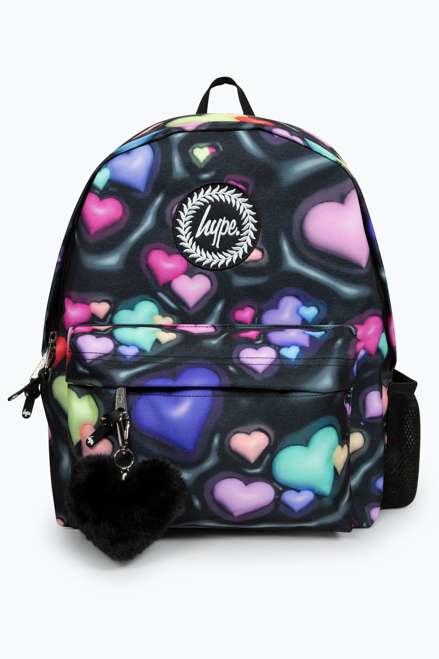 Hype Girls Black 3D Hearts Backpack & Lunch Bag Bundle