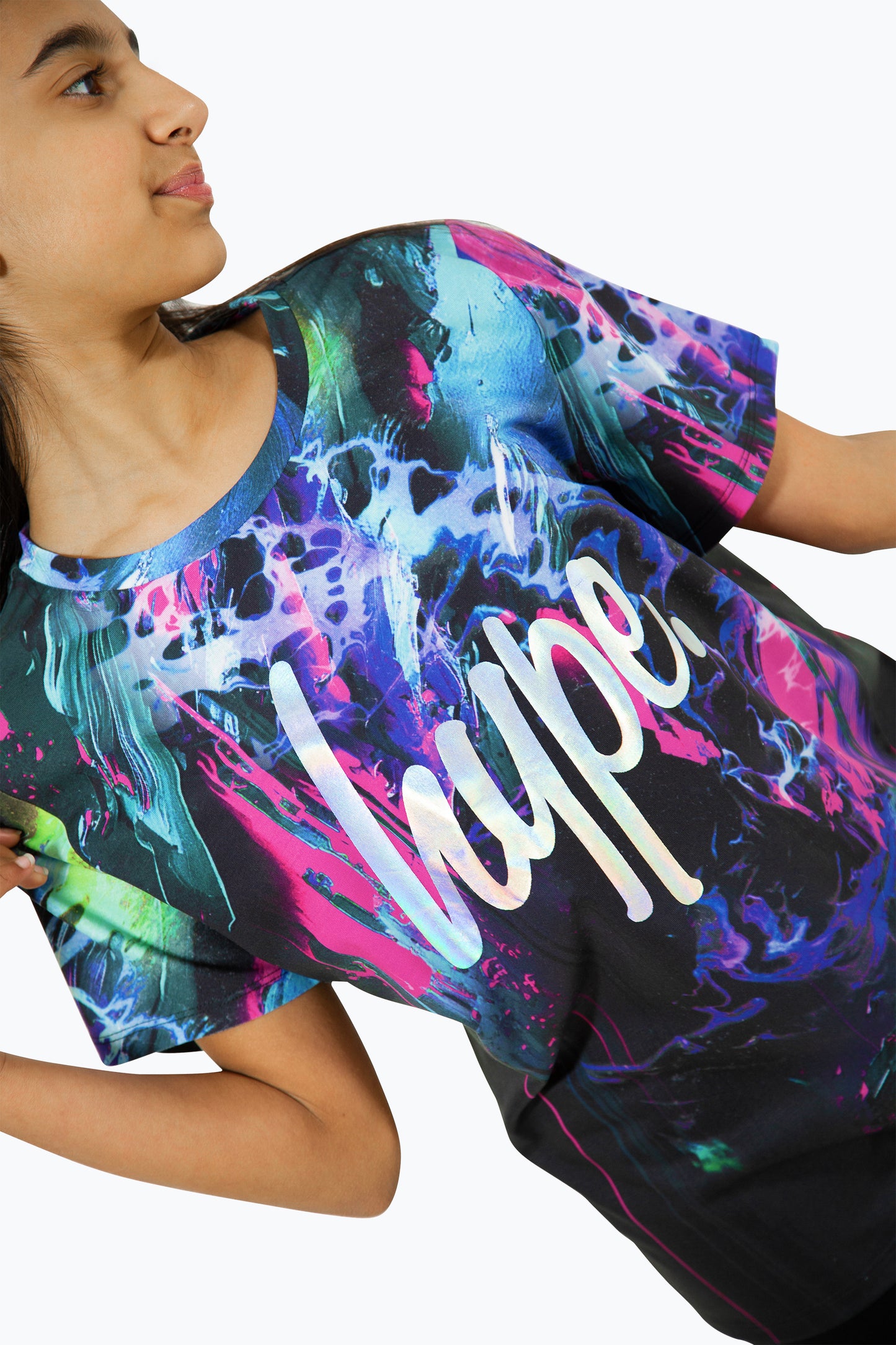 Hype Girls Multi Dark Smudge T-Shirt