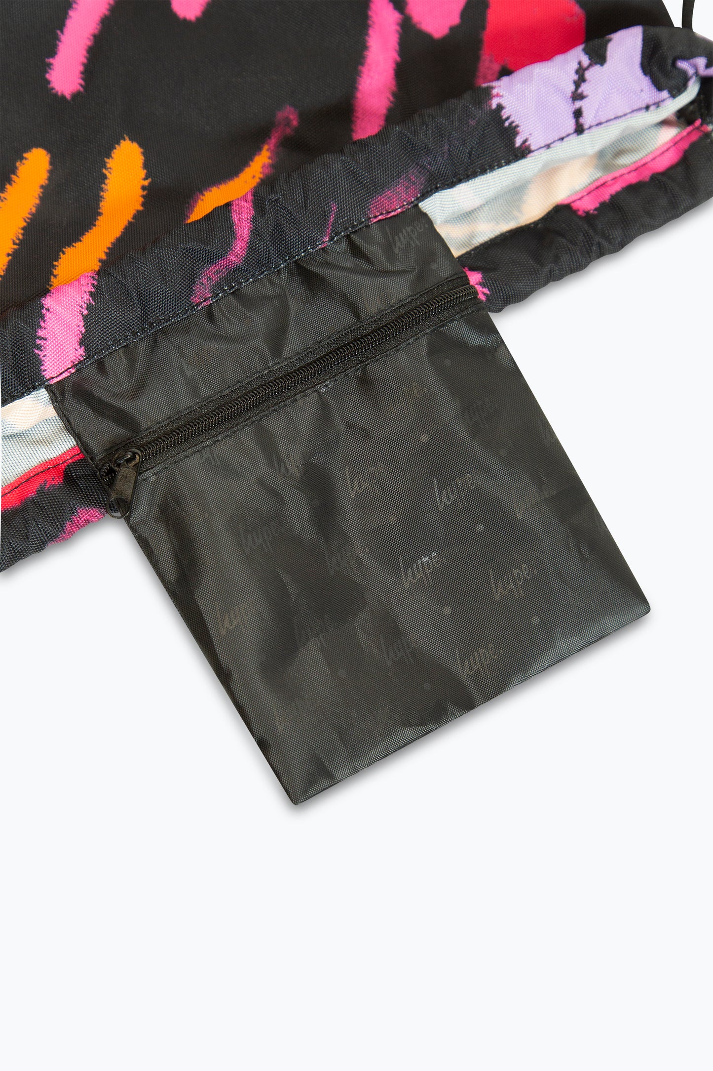 Hype Girls Black Animal Print Drawstring Bag