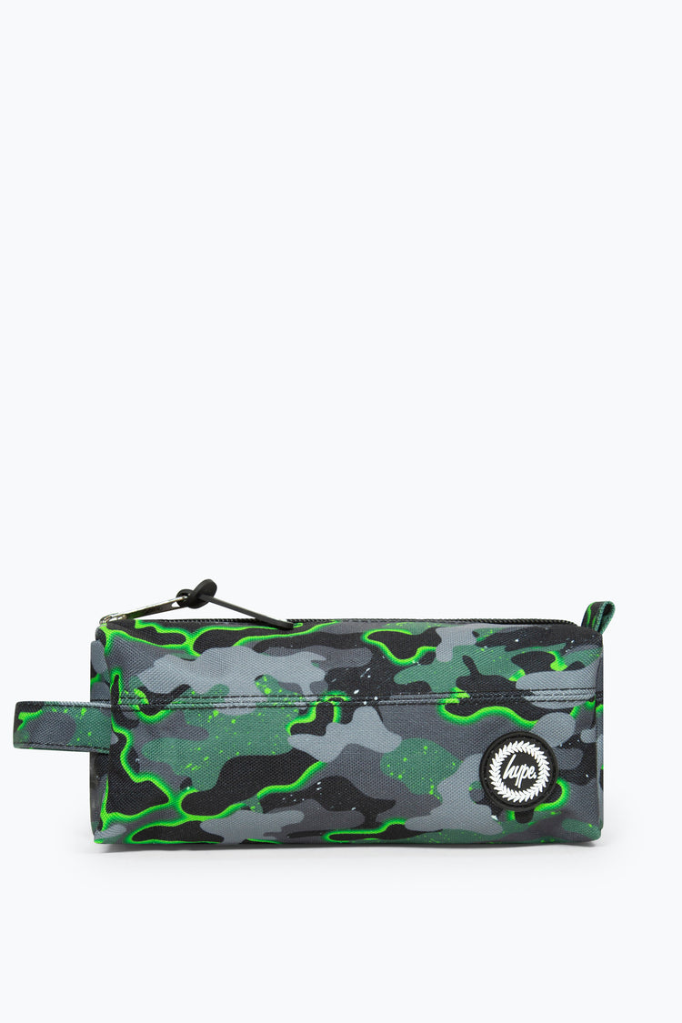 HYPE BOYS GREEN GLOW CAMO PENCIL CASE