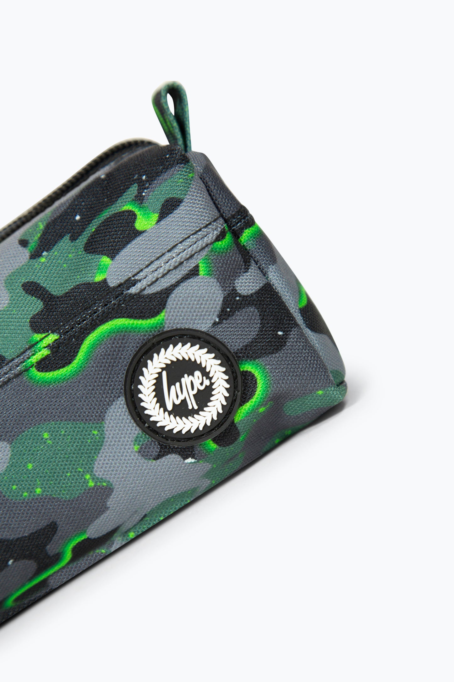 Hype Boys Glow Camo Green Pencil Case Branding