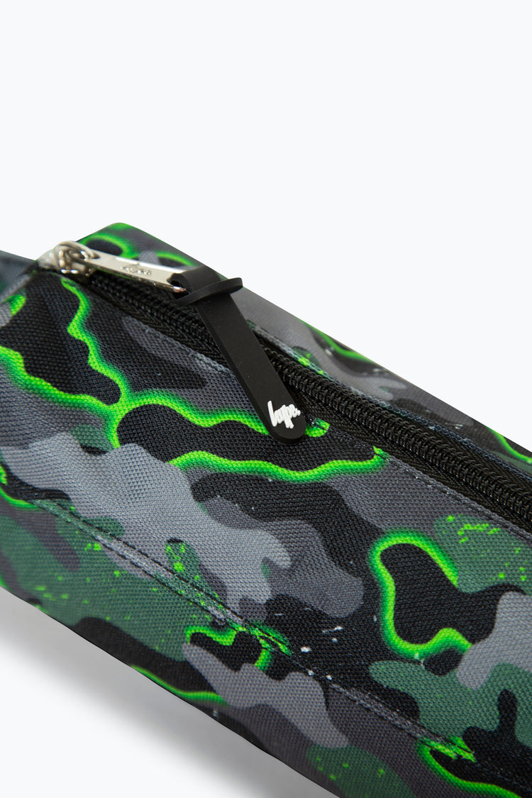 HYPE BOYS GREEN GLOW CAMO PENCIL CASE