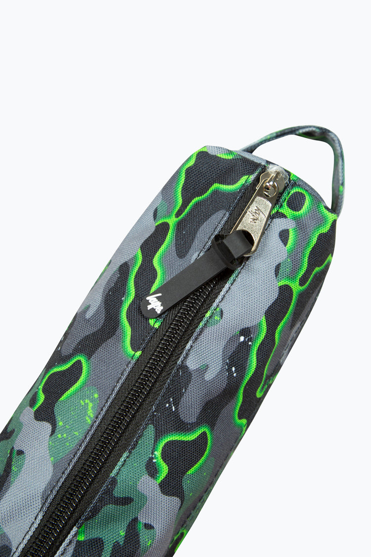 HYPE BOYS GREEN GLOW CAMO PENCIL CASE