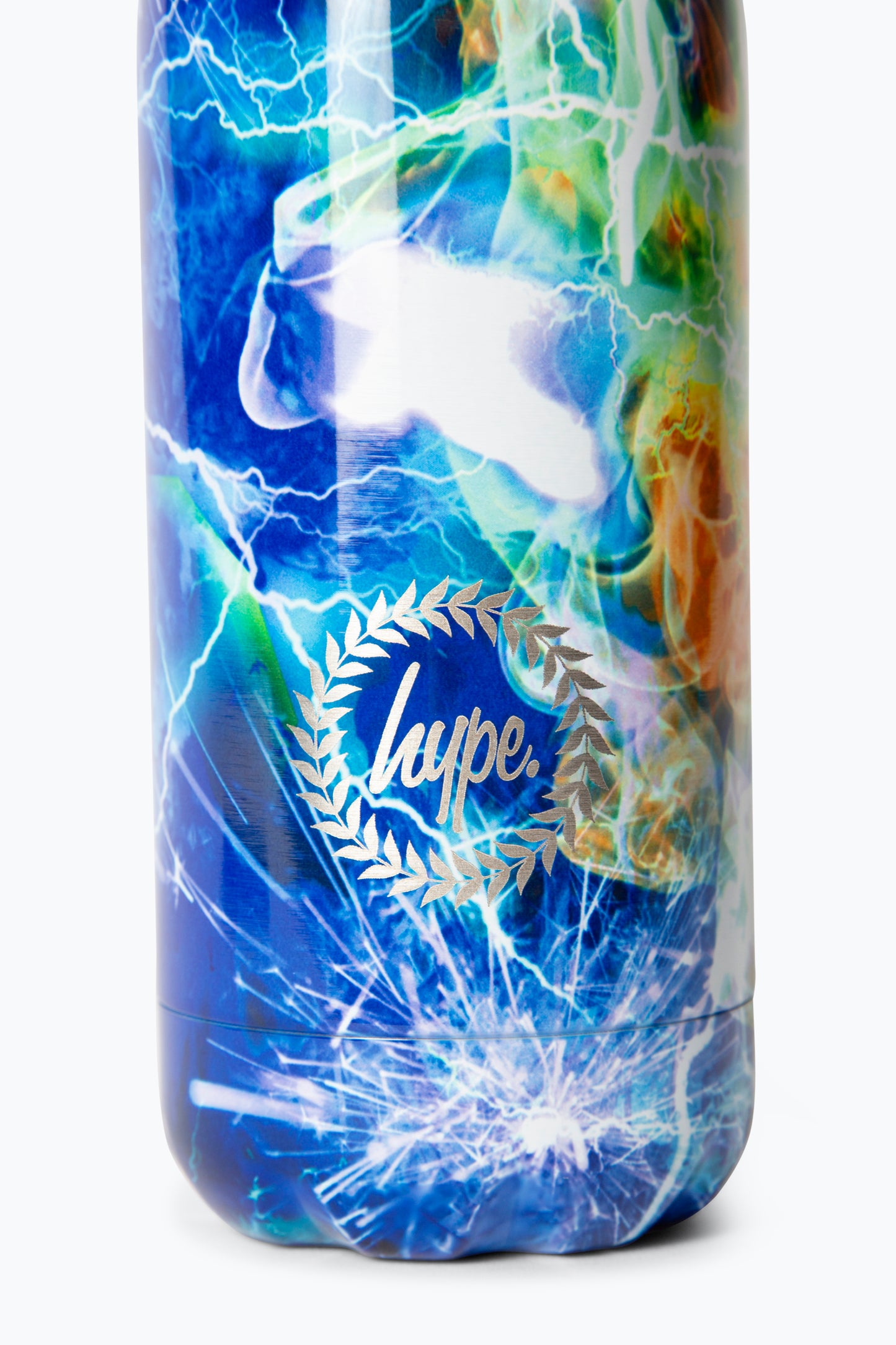 Hype Boys Blue Lightning Storm Thermal Water Bottle