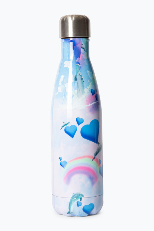 HYPE GIRLS BLUE RAINBOW DOLPHINS THERMAL WATER BOTTLE