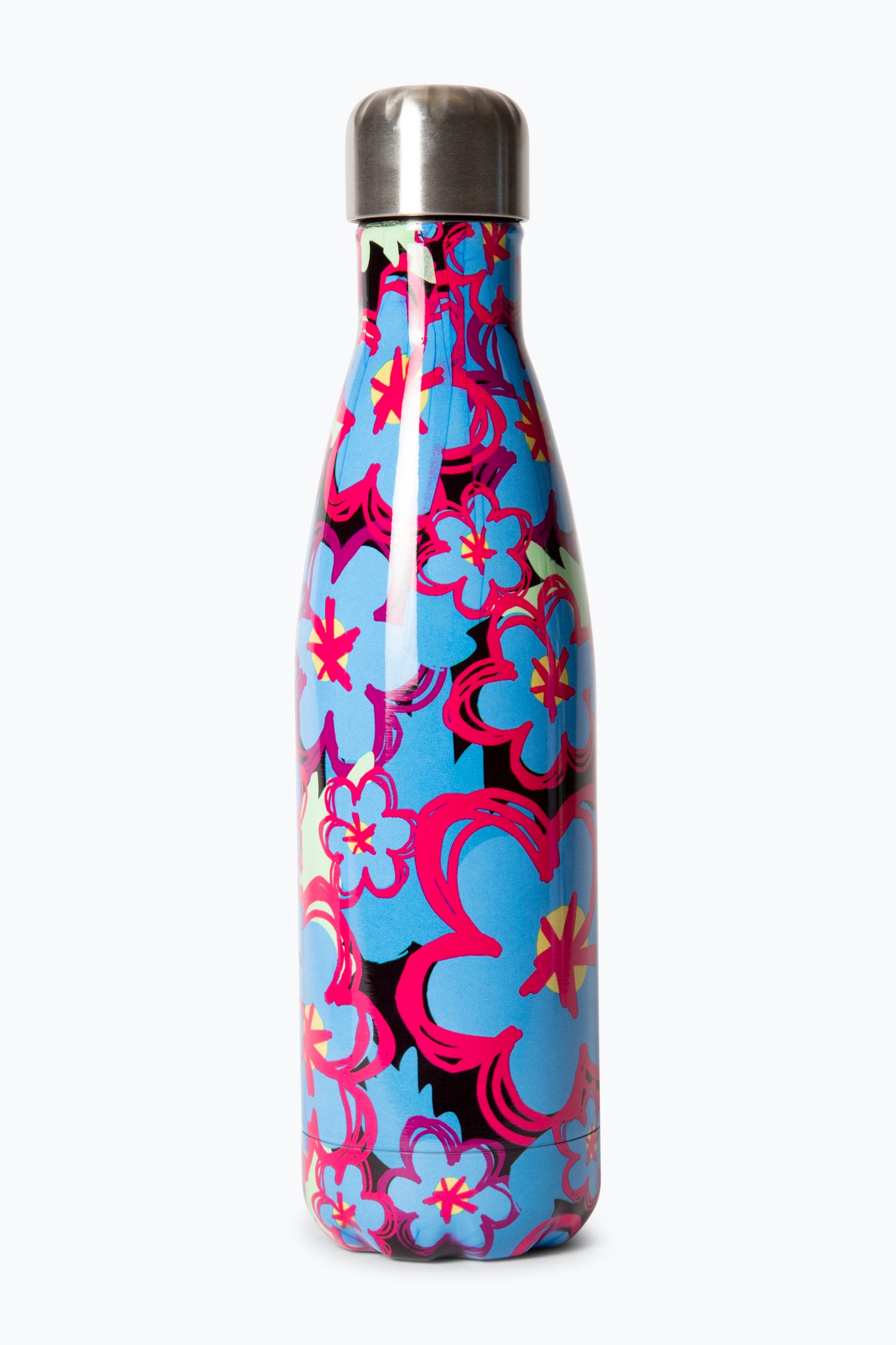 Hype Girls Blue Flowers Water Bottle