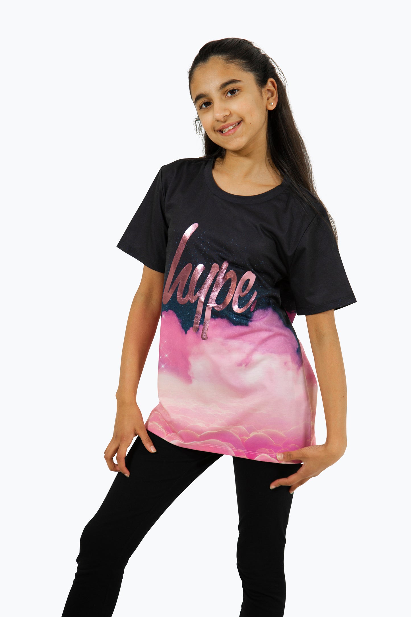 Hype Girls Multi Cloud Fade T-Shirt