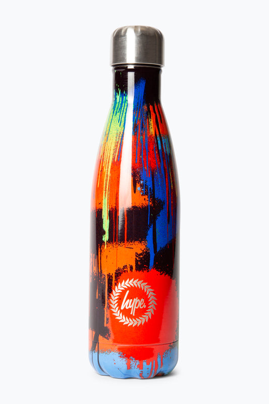 HYPE BOYS MULTICOLOURED SPRAY PAINT THERMAL WATER BOTTLE