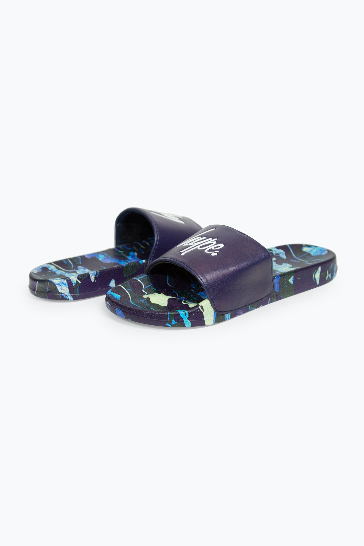 Hype Boys Multi Navy Overlay Camo Script Sliders