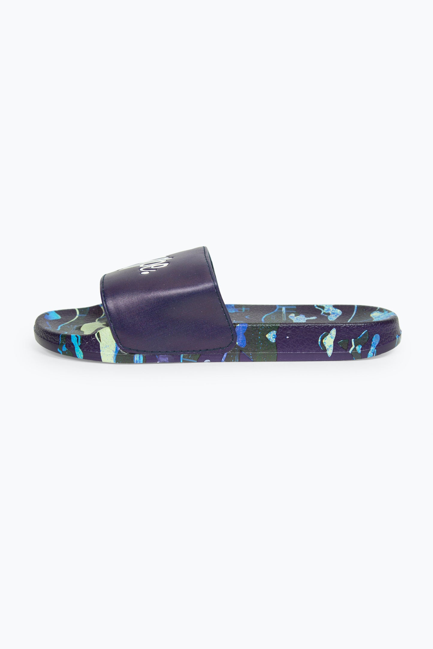 Hype Boys Multi Navy Overlay Camo Script Sliders