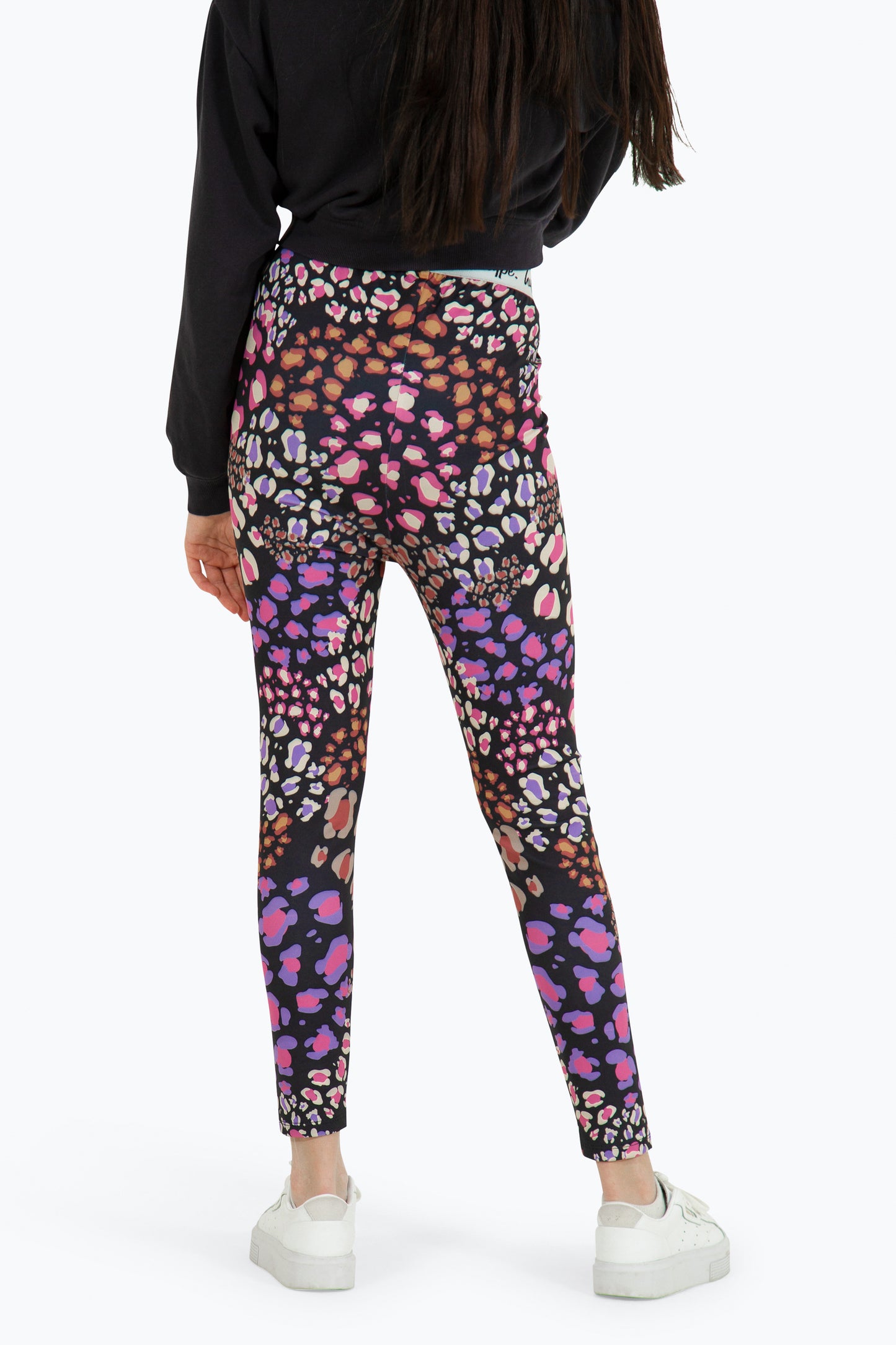 Hype Girls Black Multi Leopard Leggings