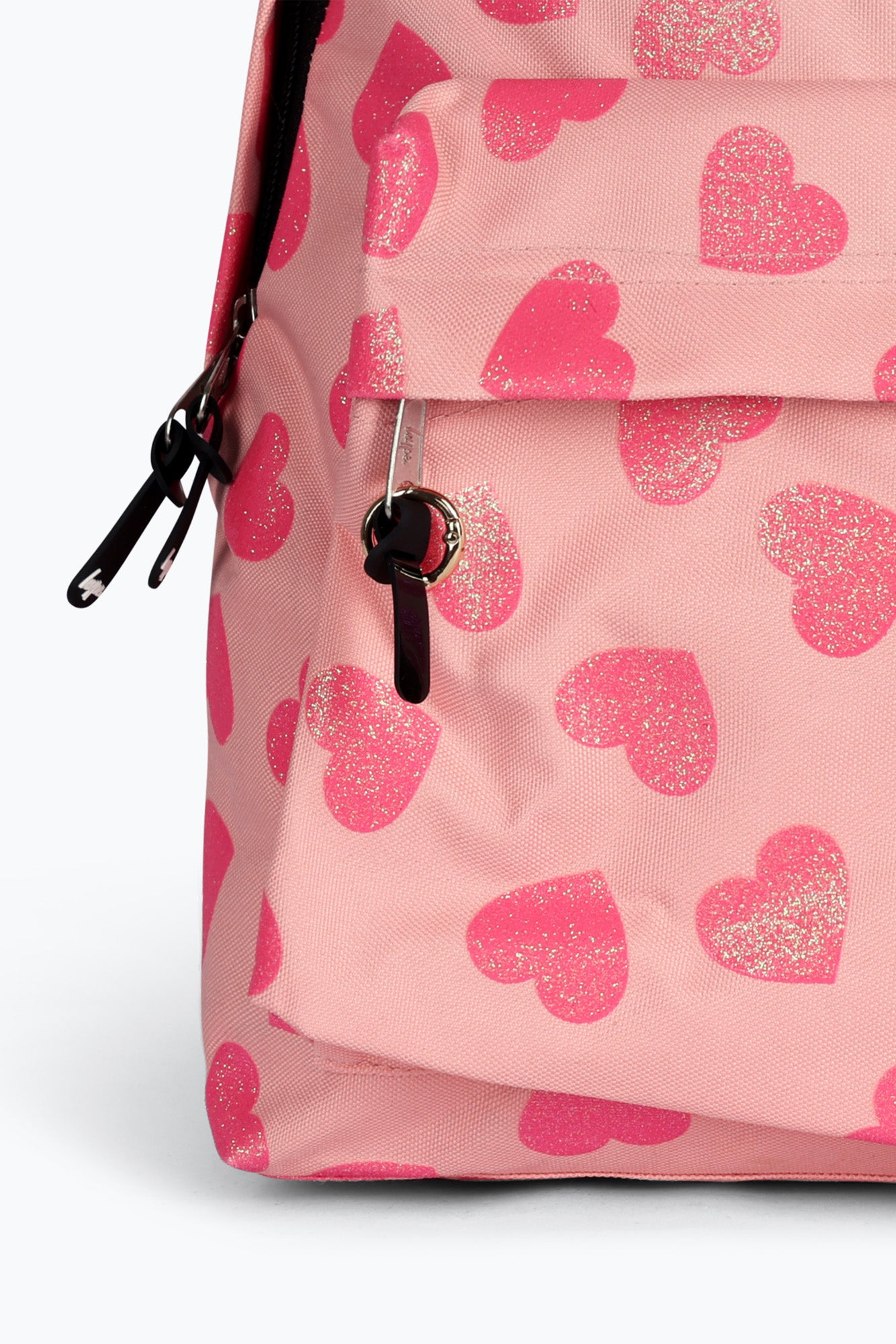 Hype Girls Iconic Pink Glitter Heart Backpack