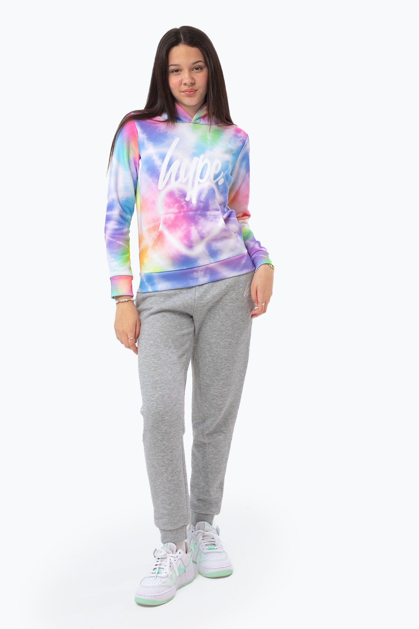 Hype Multi Heart Tie-Dye Hoodie