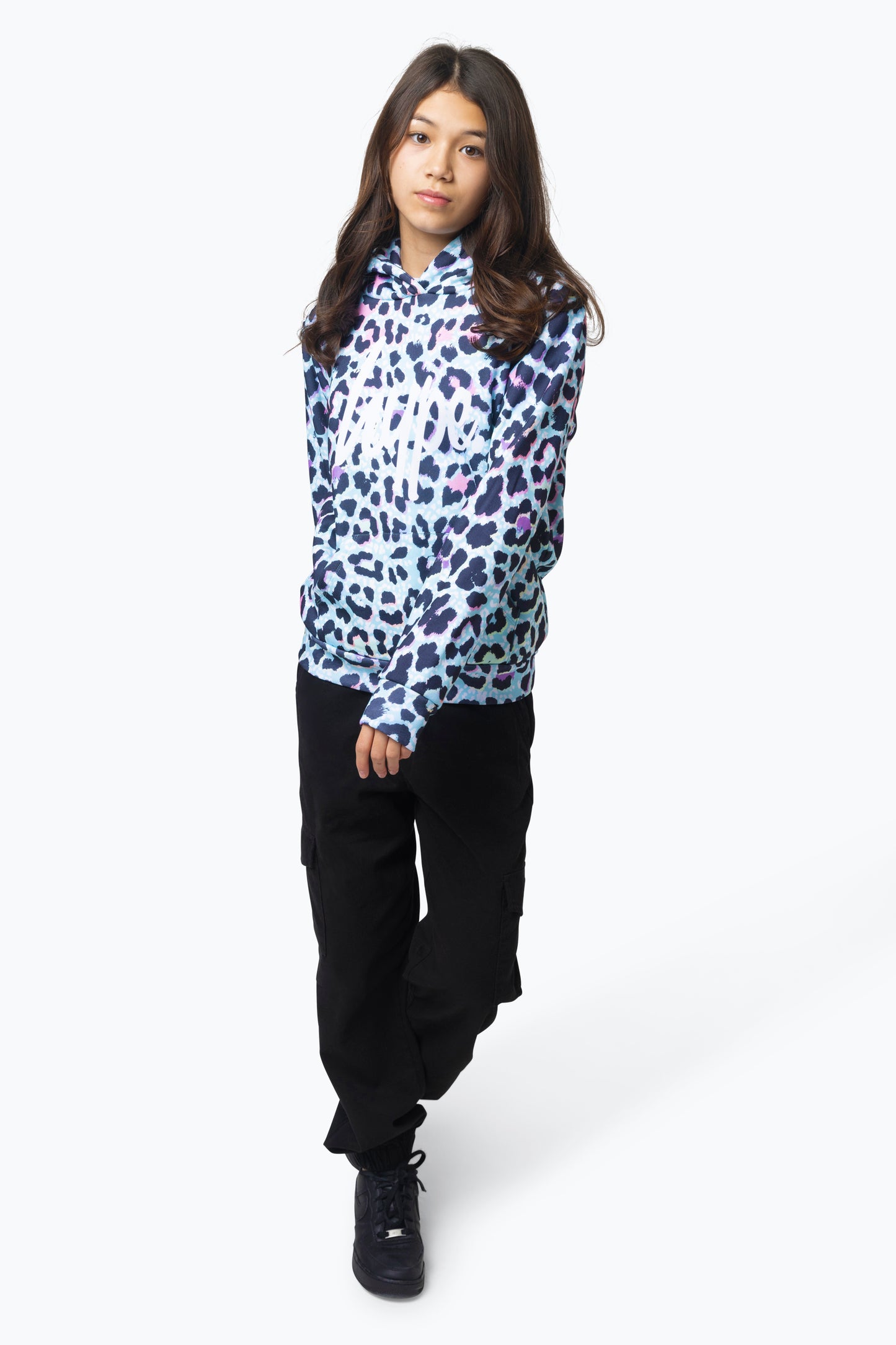 Hype Girls Multi Ice Leopard Hoodie