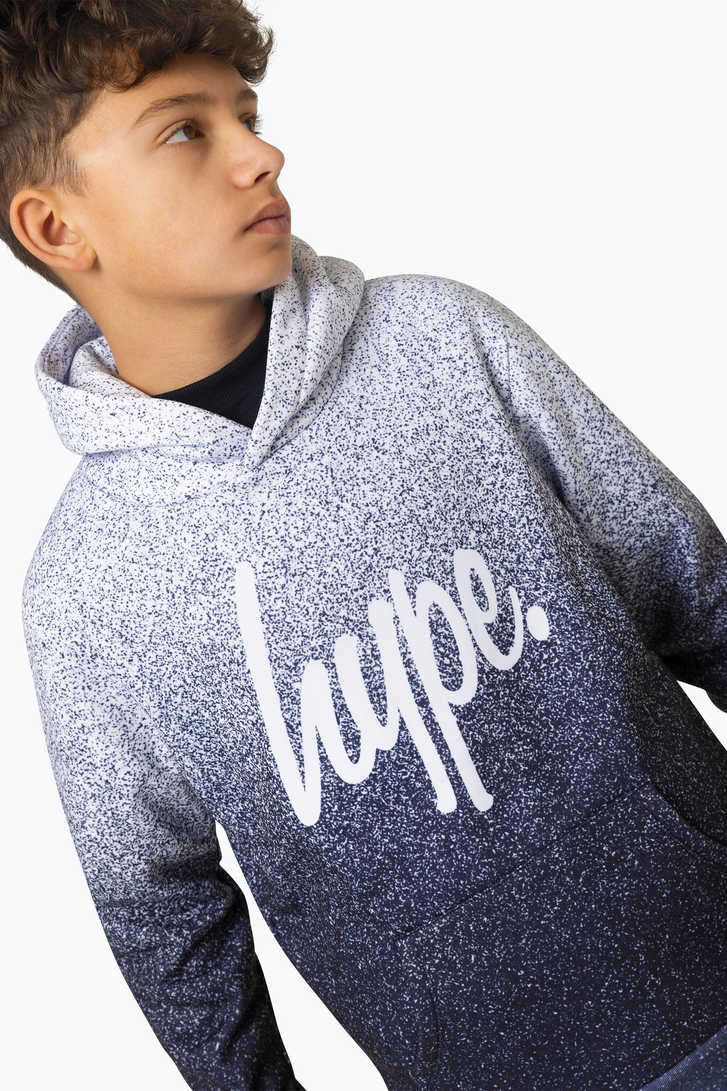 Hype Boys Multi Black Speckle Fade Hoodie