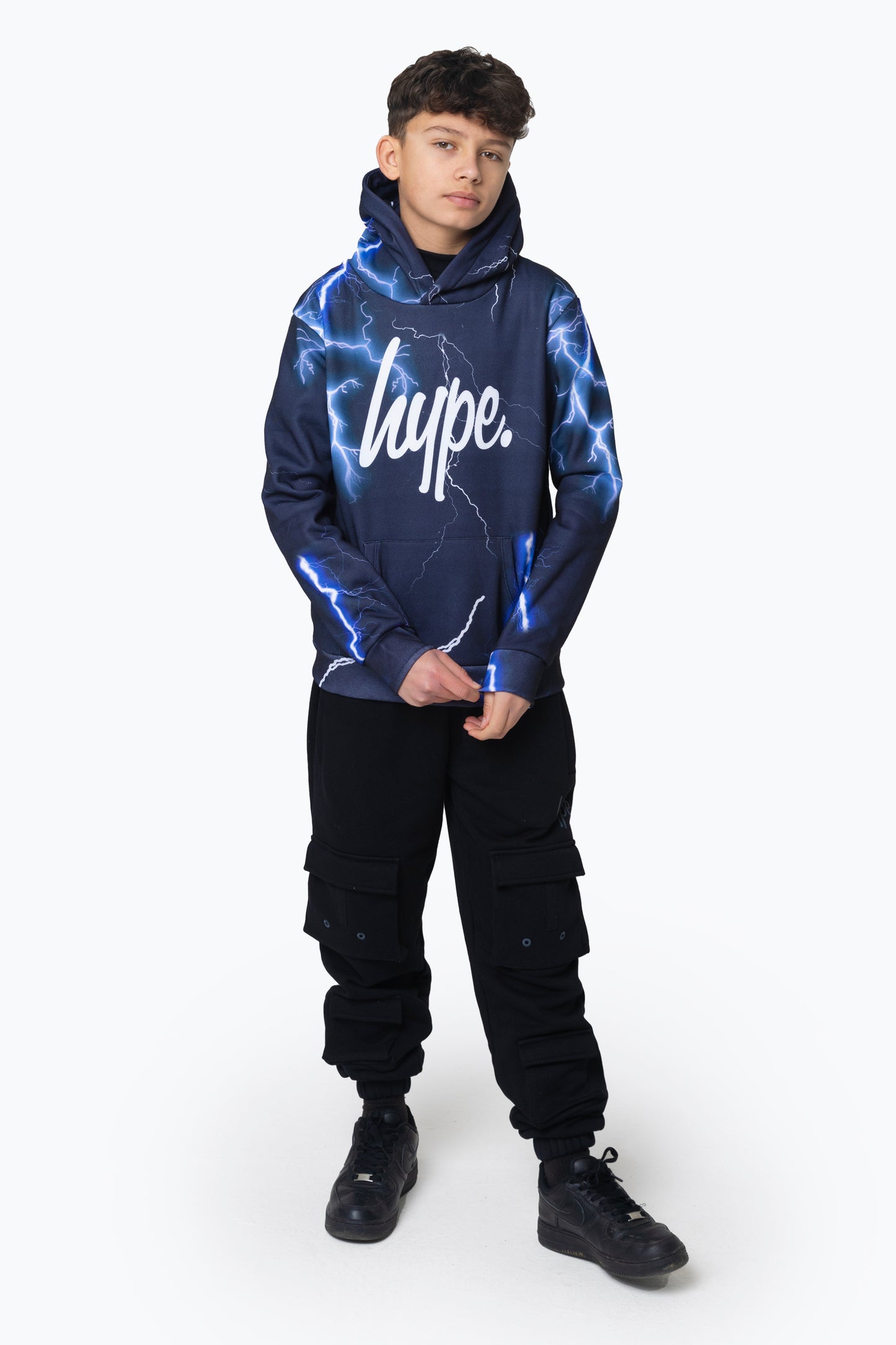 Hype Boys Multi Lightning Hoodie