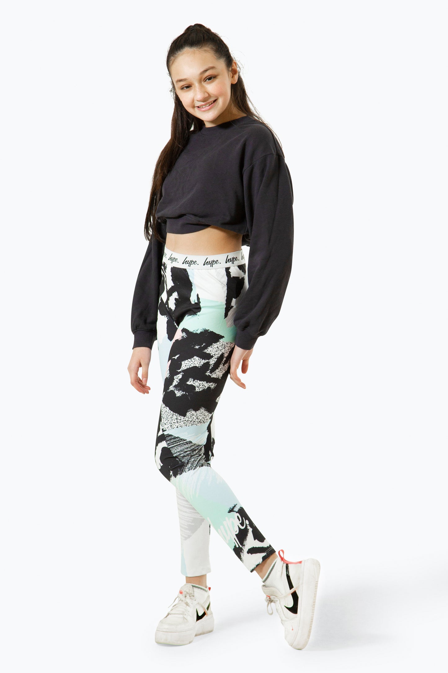 Hype Girls Multi Pastel Abstract Leggings