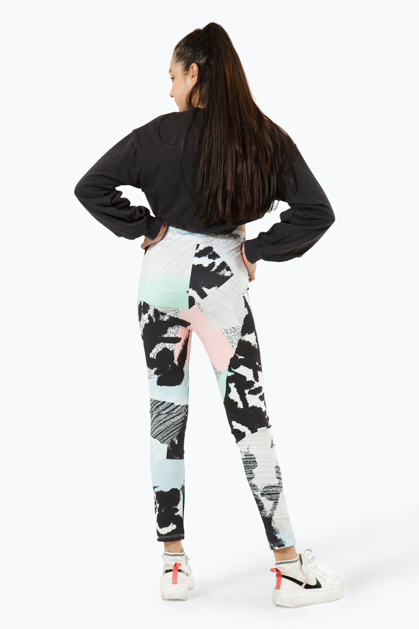 Hype Girls Multi Pastel Abstract Leggings