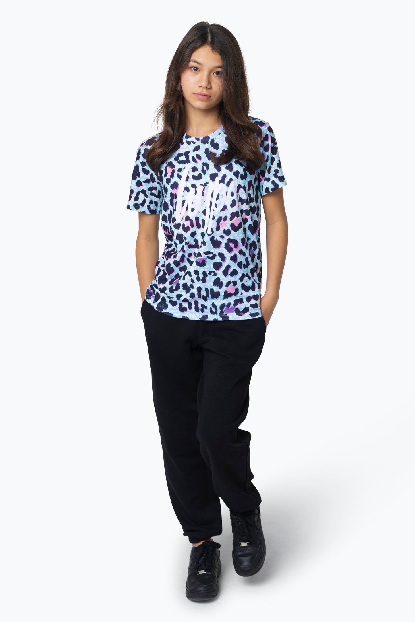 Hype Girls Multi Ice Leopard T-Shirt