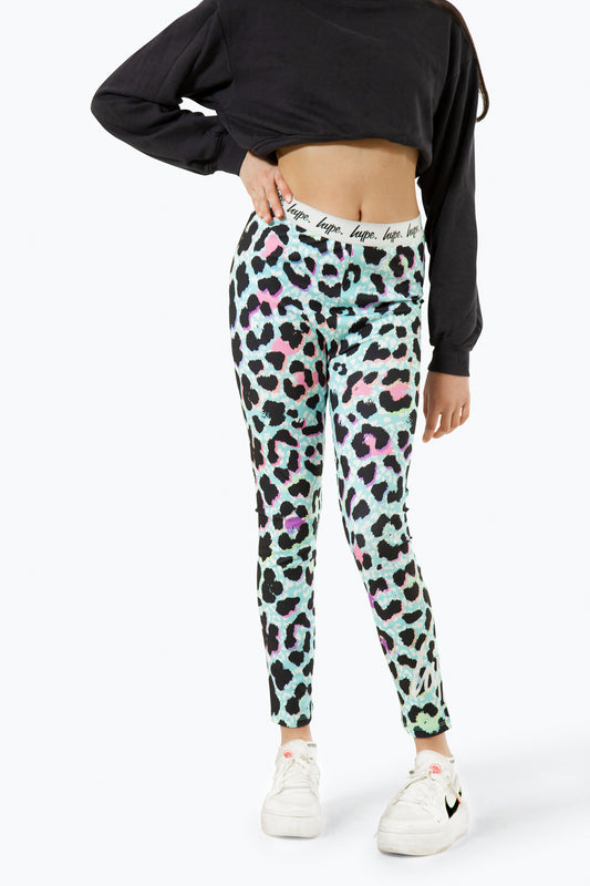 Hype Girls Multi Ice Leopard Leggings