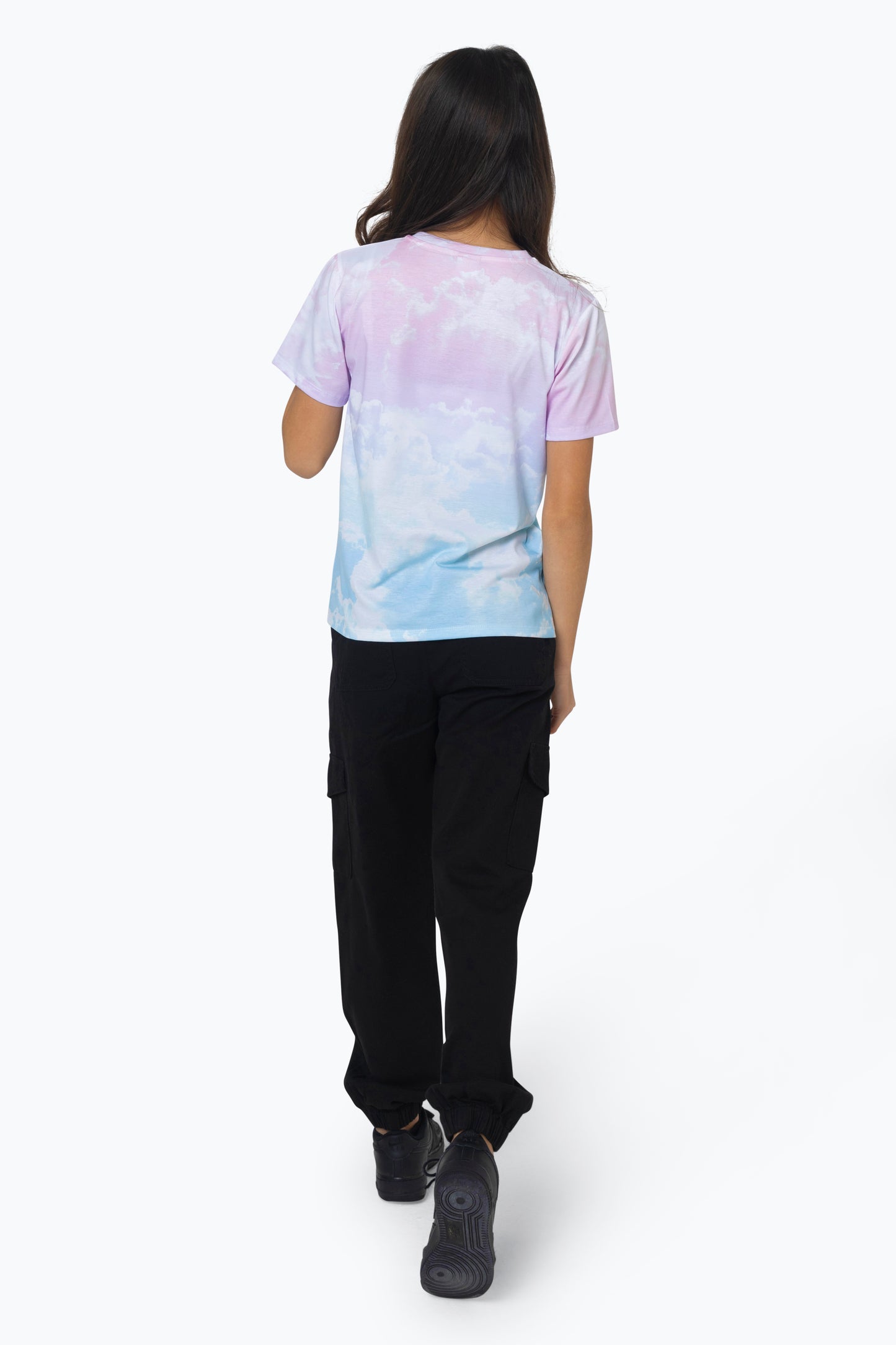 Hype Girls Multi Pastel Clouds T-Shirt