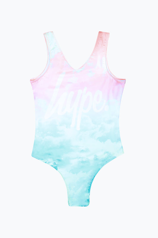 HYPE GIRLS MULTI PASTEL CLOUDS SWIMSUIT
