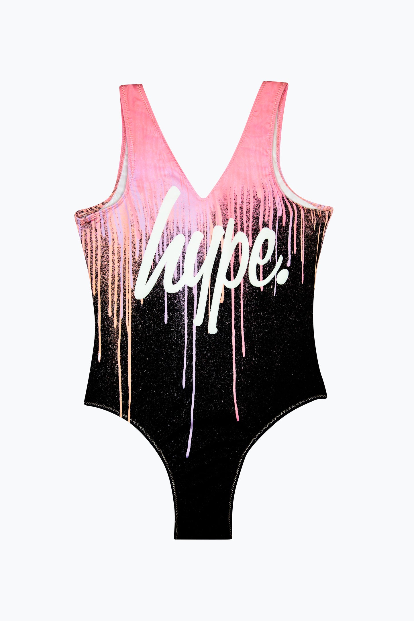 Hype Girls Multi Dark Pastel Drips Swimsuit