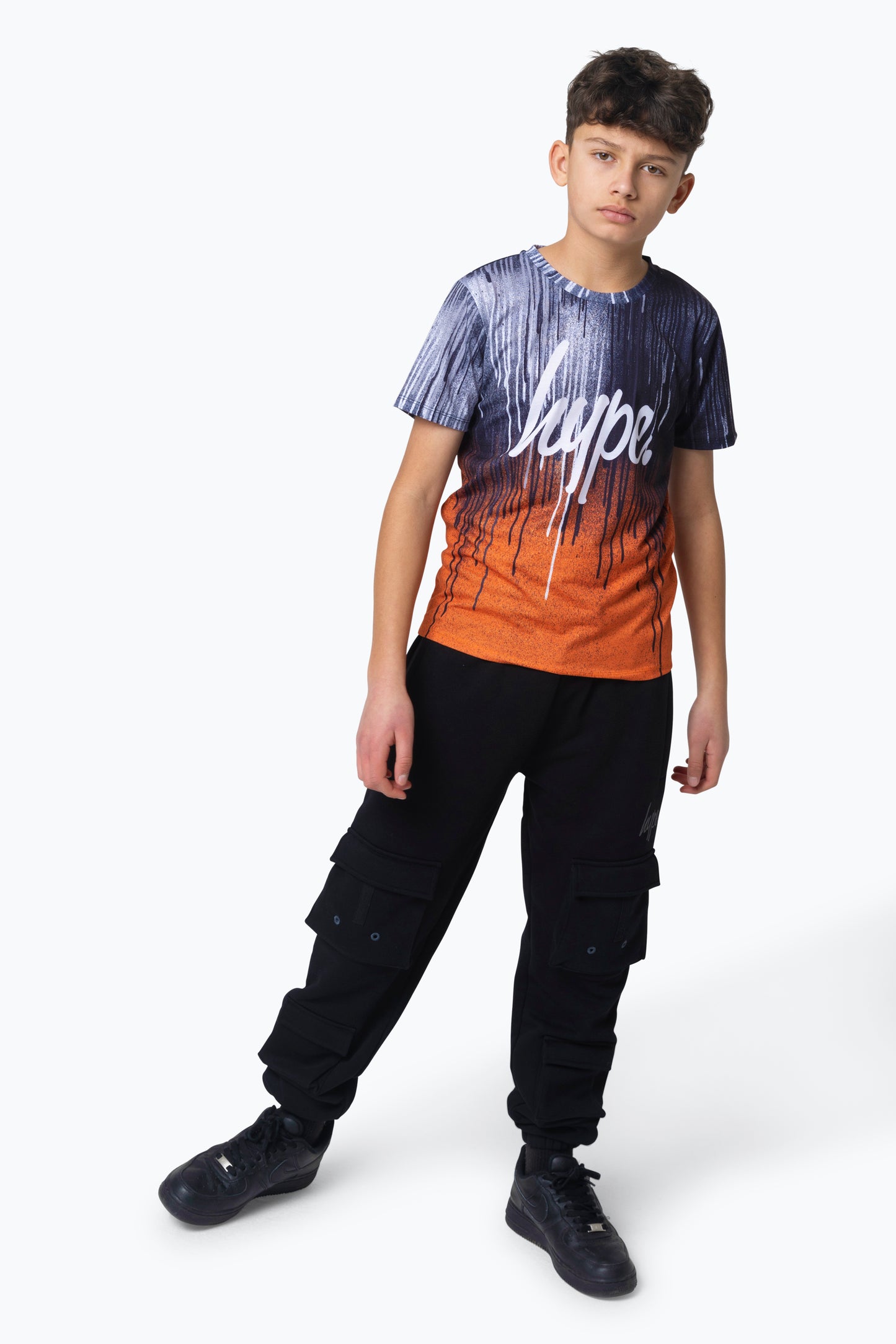 Hype Boys Multi Orange Drips T-Shirt