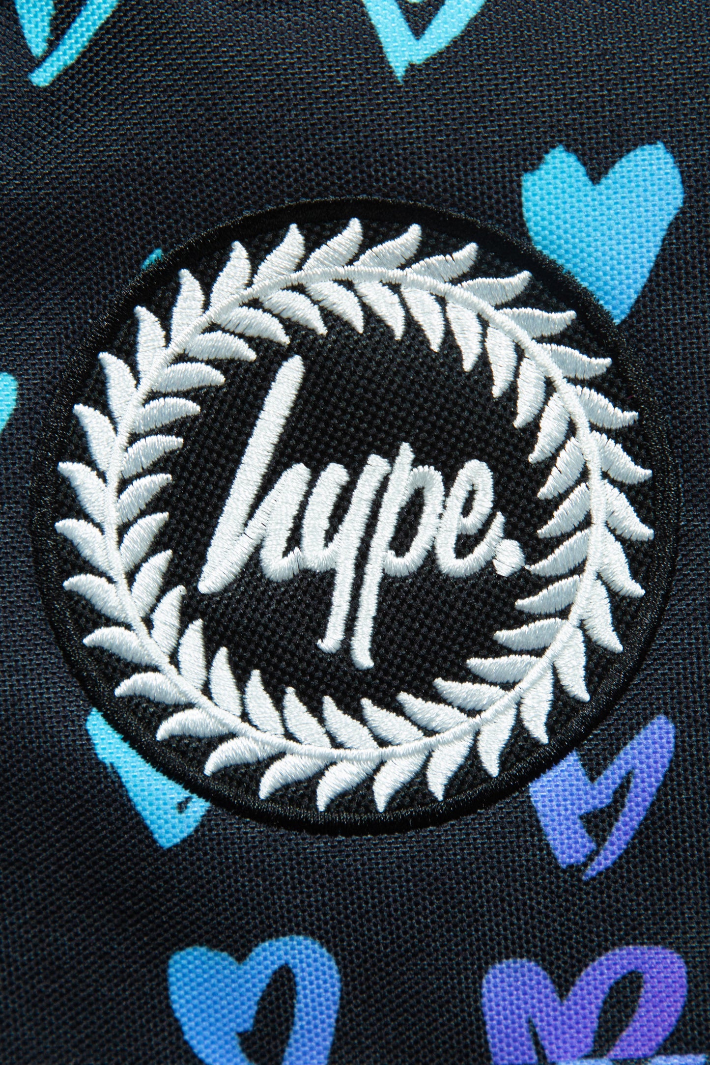 Hype Black Scribble Hearts Iconic Girls School Backpack