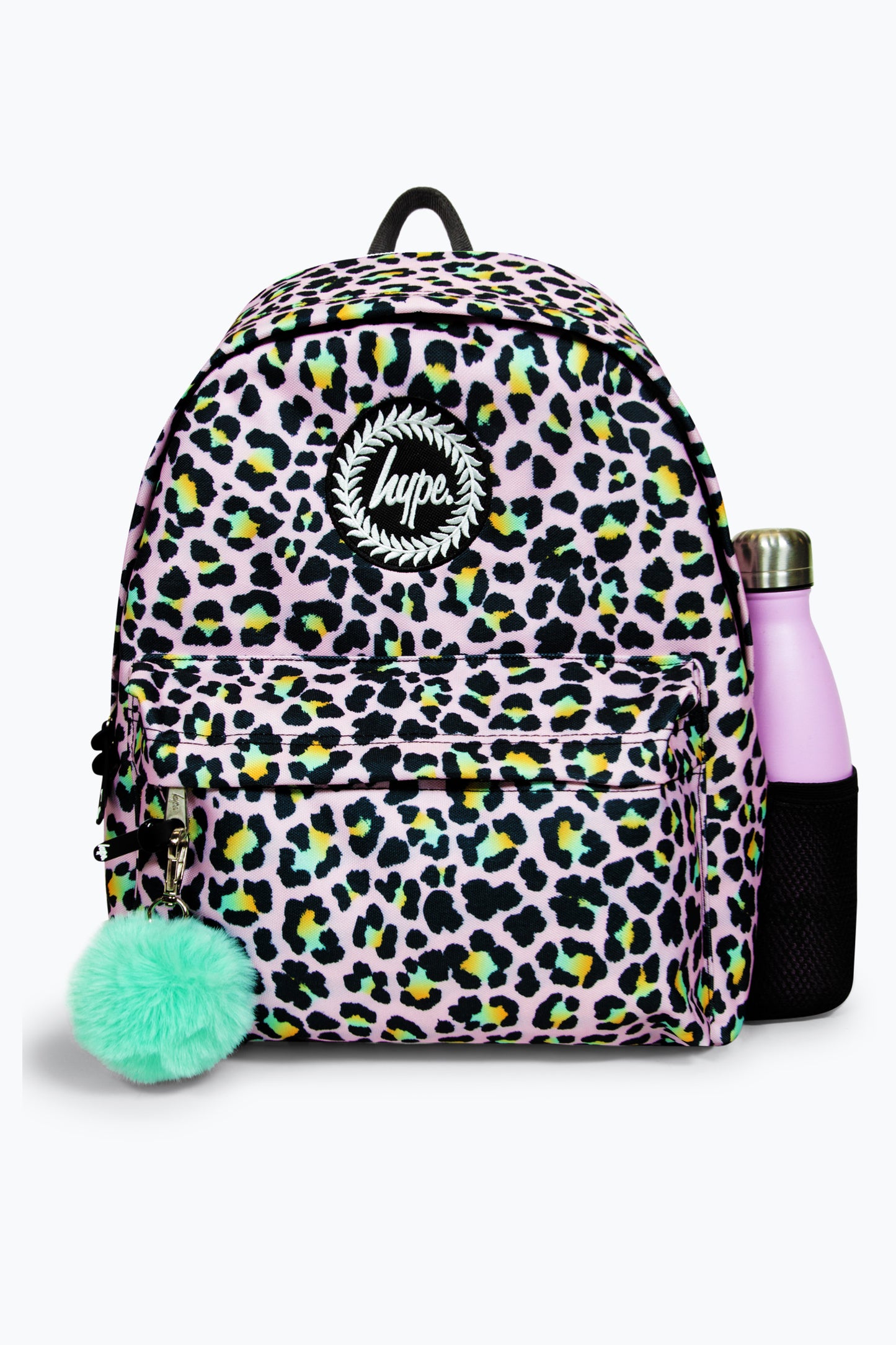 Hype Girls Iconic Pink Disco Leopard Print Backpack