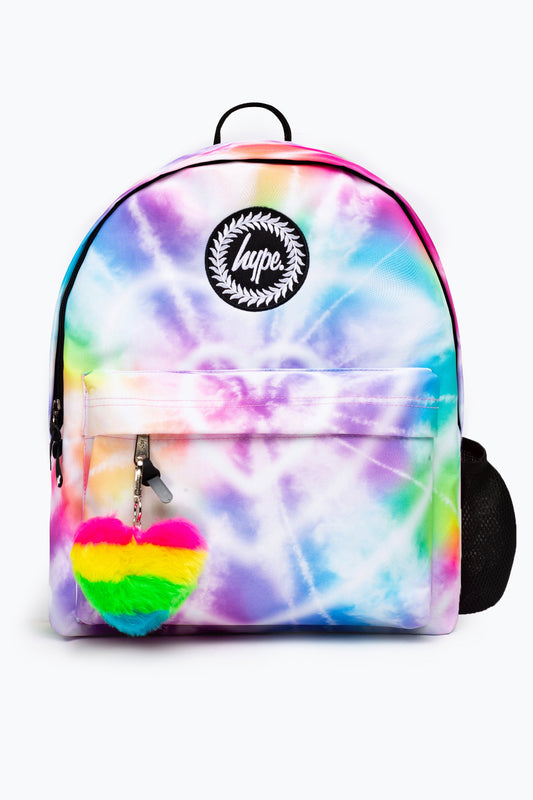 Hype Girls Rainbow Heart Tie Dye Iconic Backpack