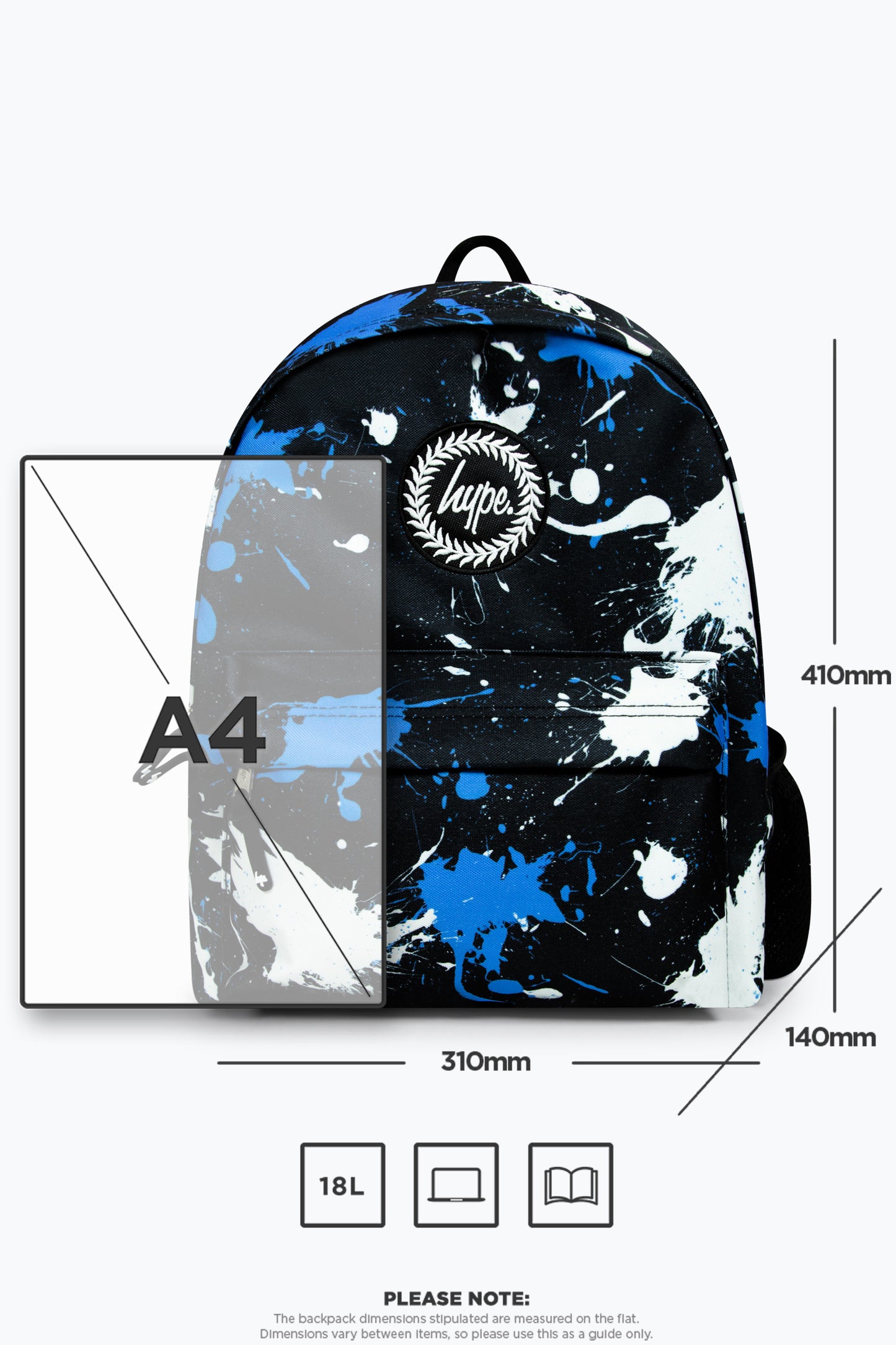 Hype Iconic Black Splatter Boys Backpack