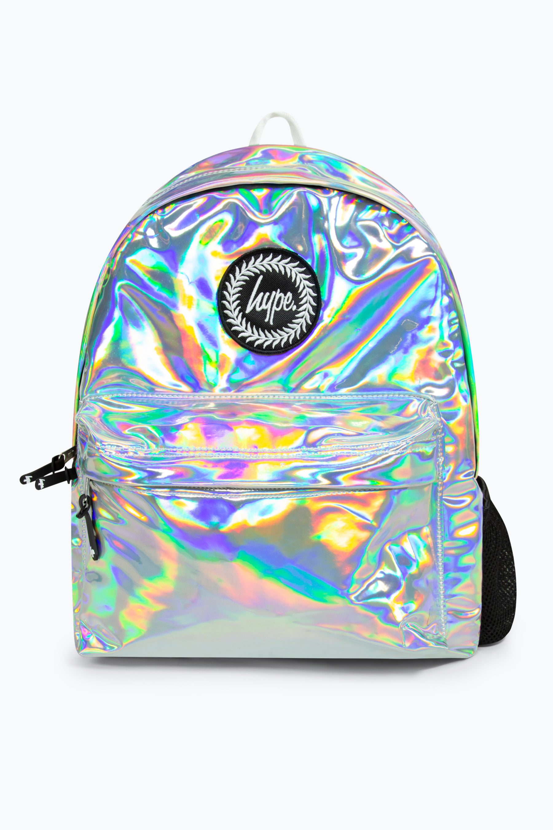 Girls Iconic Silver Holographic Backpack