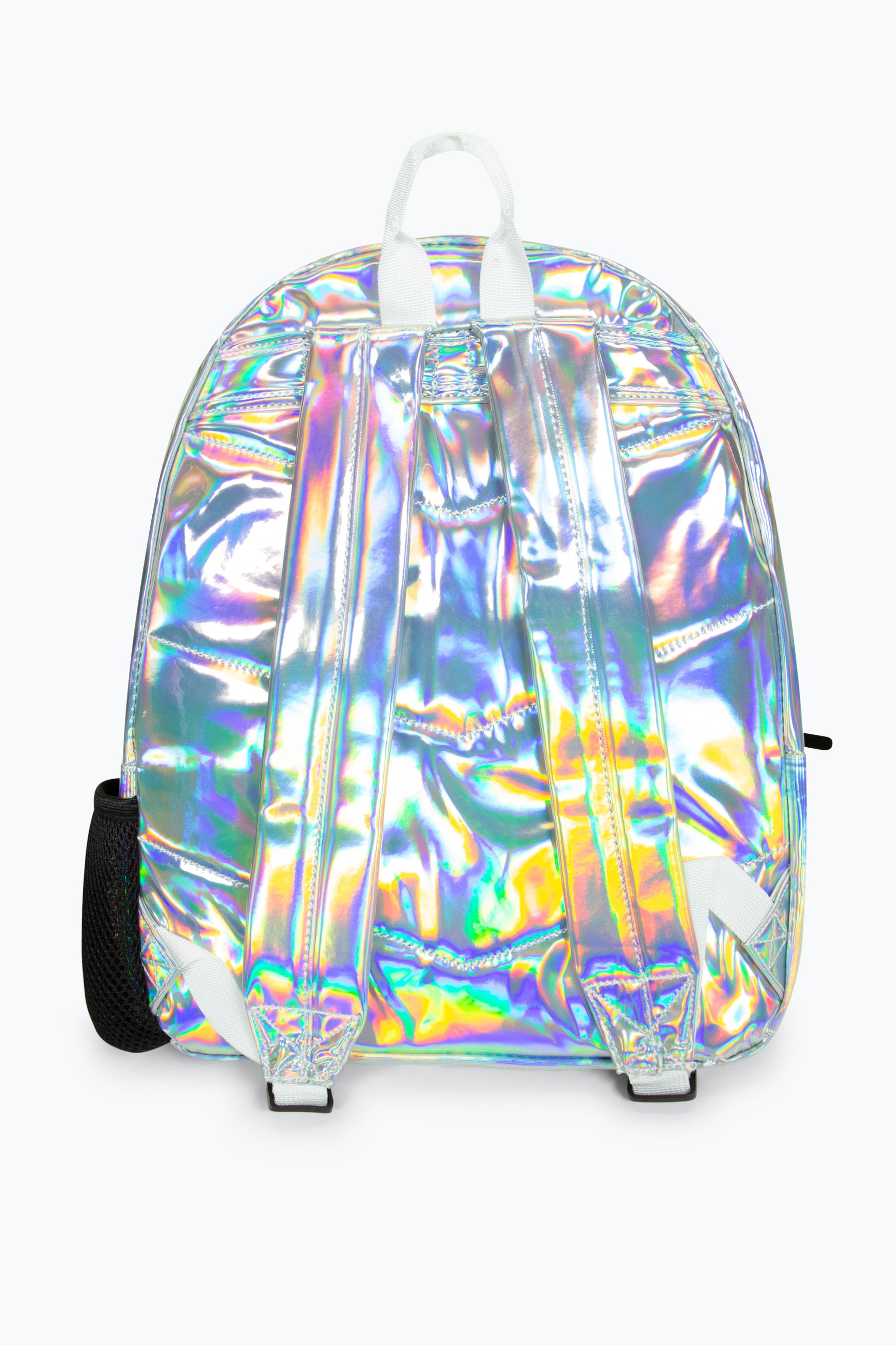 Girls Iconic Silver Holographic Backpack