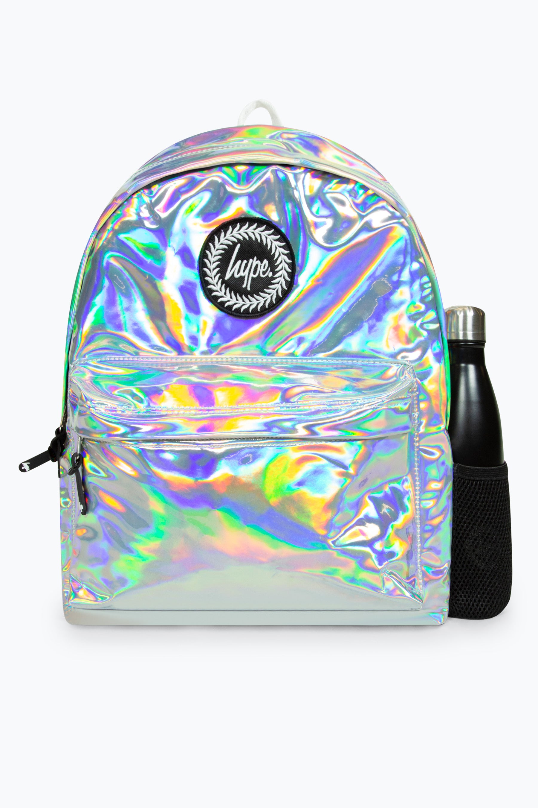 hype holographic mini backpack Cyberdog Clear Iridescent Light Up Dolls Kill Mini Backpack White Hype Bags