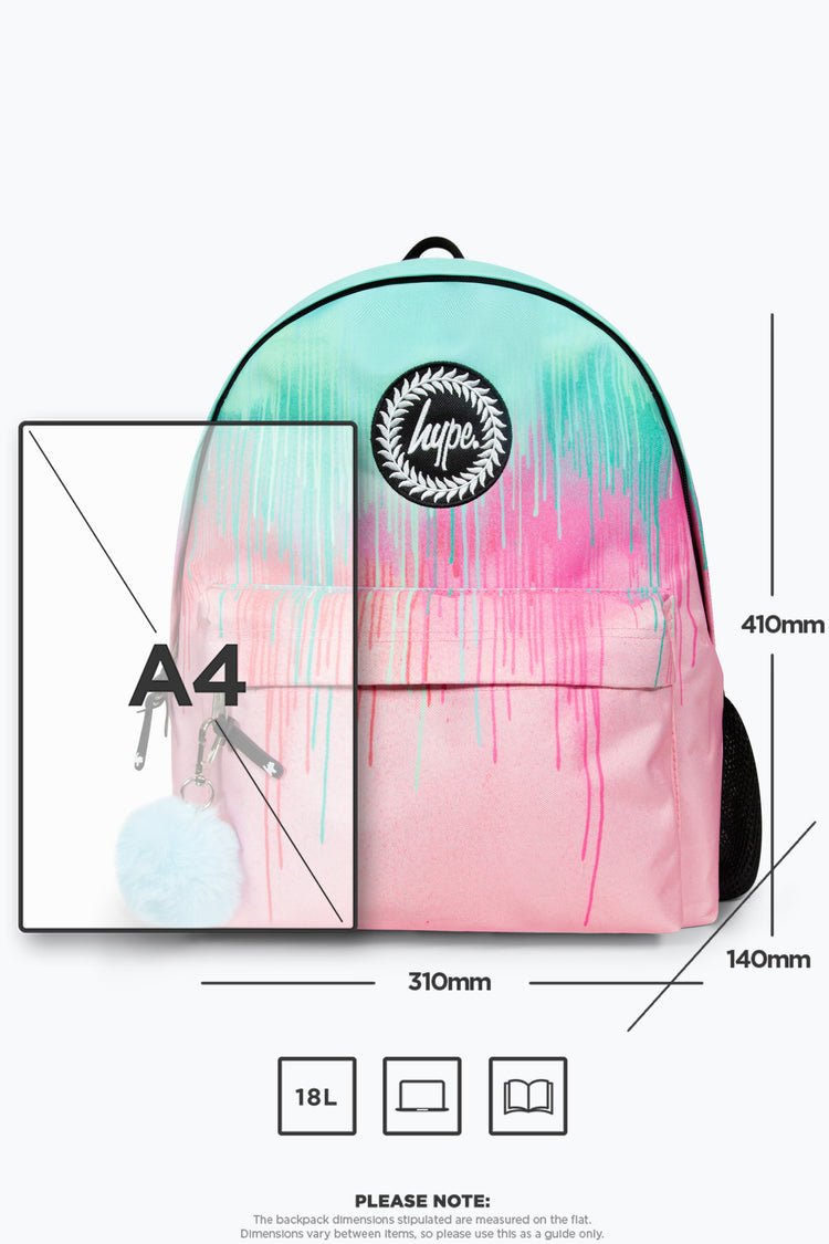 HYPE PASTEL PINK DRIPS BACKPACK
