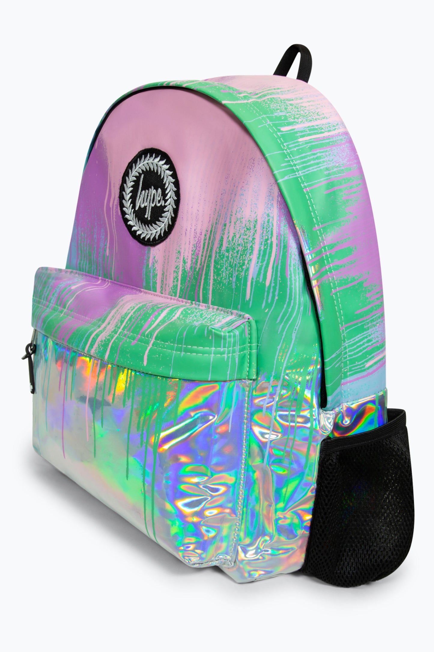 Hype Iconic Pink/Teal Holo Drips Girls Backpack