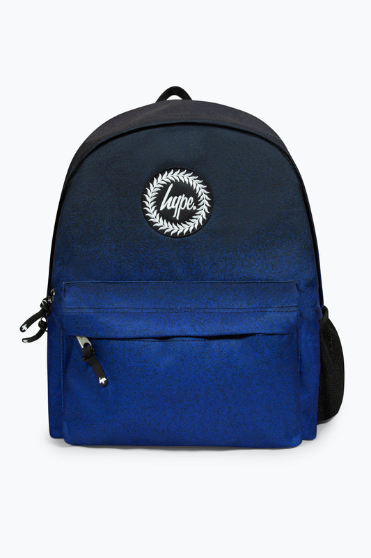 Hype Iconic Black/Blue Speckle Fade Boys School Backpack