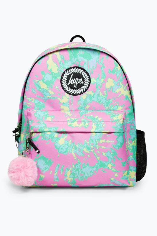 Hype Girls Iconic Pink/Mint Green Pastel Iconic Tie Dye Backpack