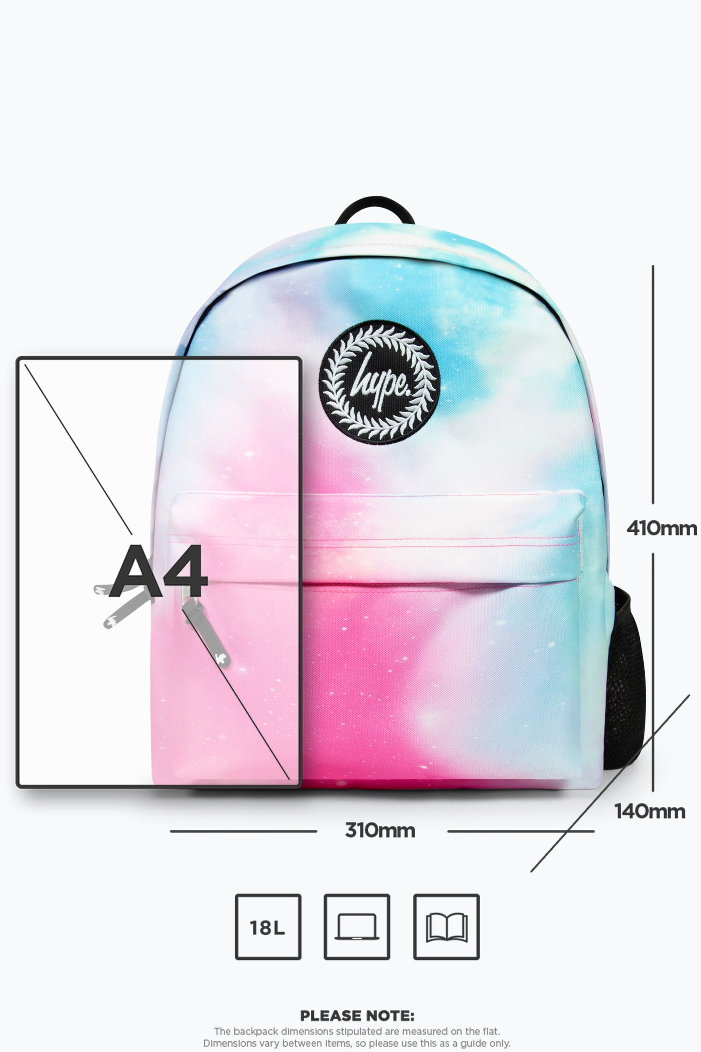 Hype Girls Iconic Pink/Blue Fade Pastel Backpack