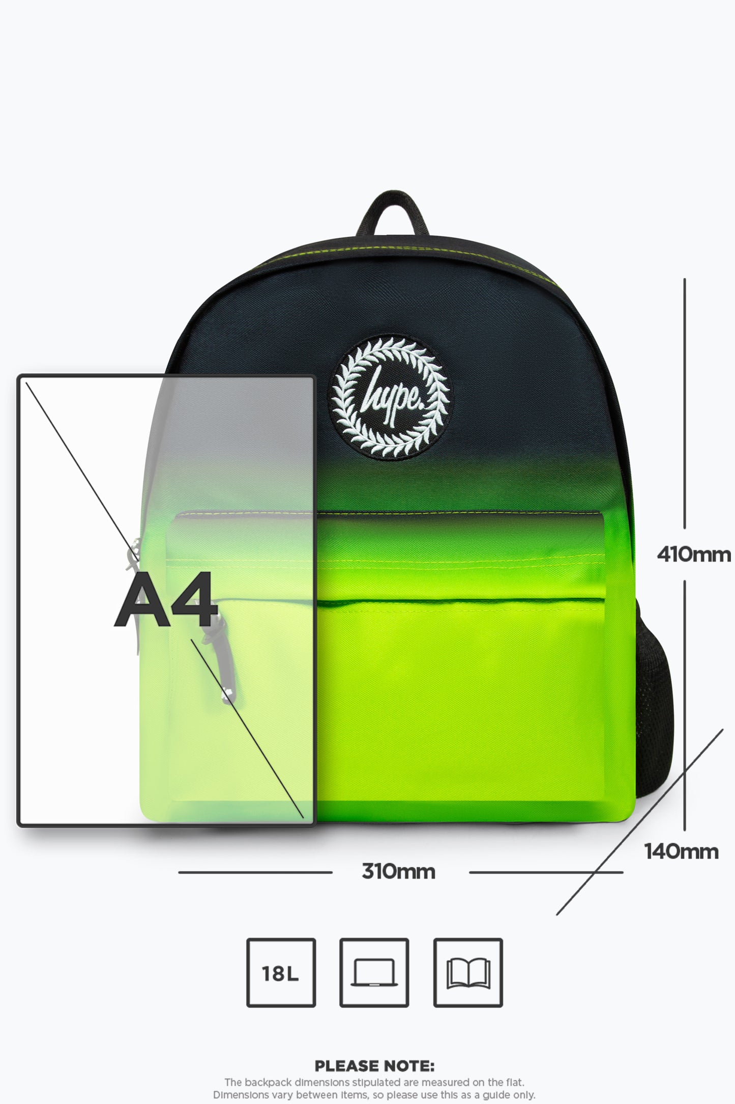 Hype Boys Iconic Green Fade Neon Backpack