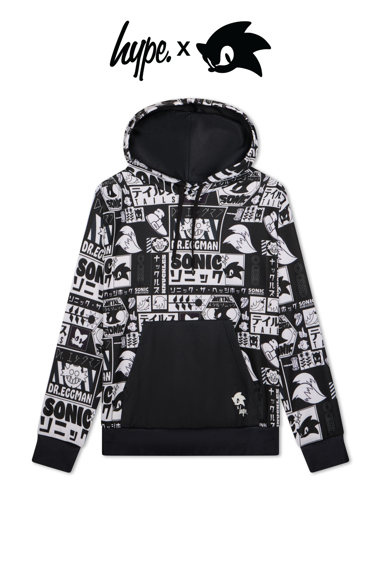 Hype x Sonic The Hedgehog™ Mens Multi Retro Sonic Hoodie