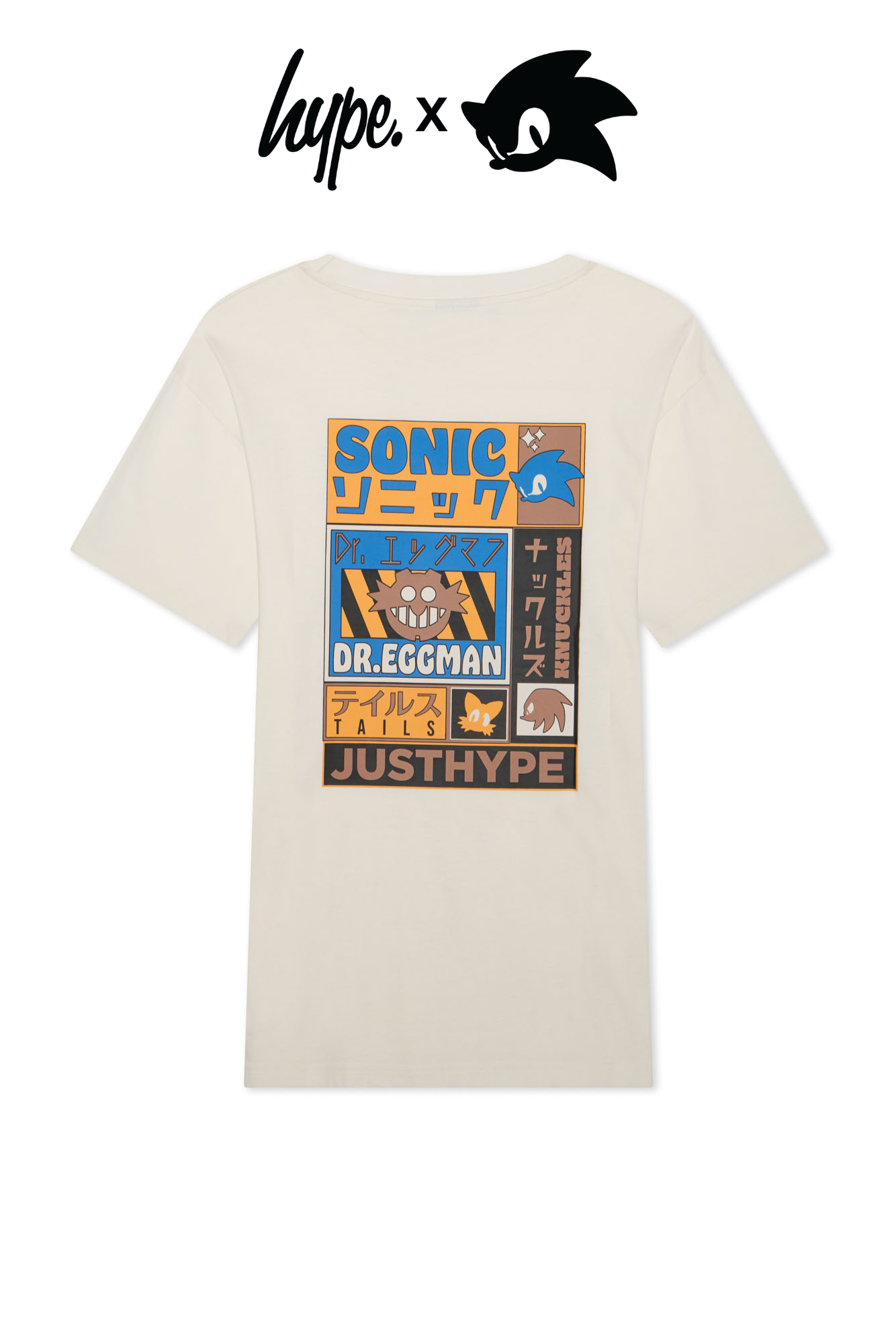 Hype x Sonic The Hedgehog™ Mens White Sonic Sketch T-Shirt