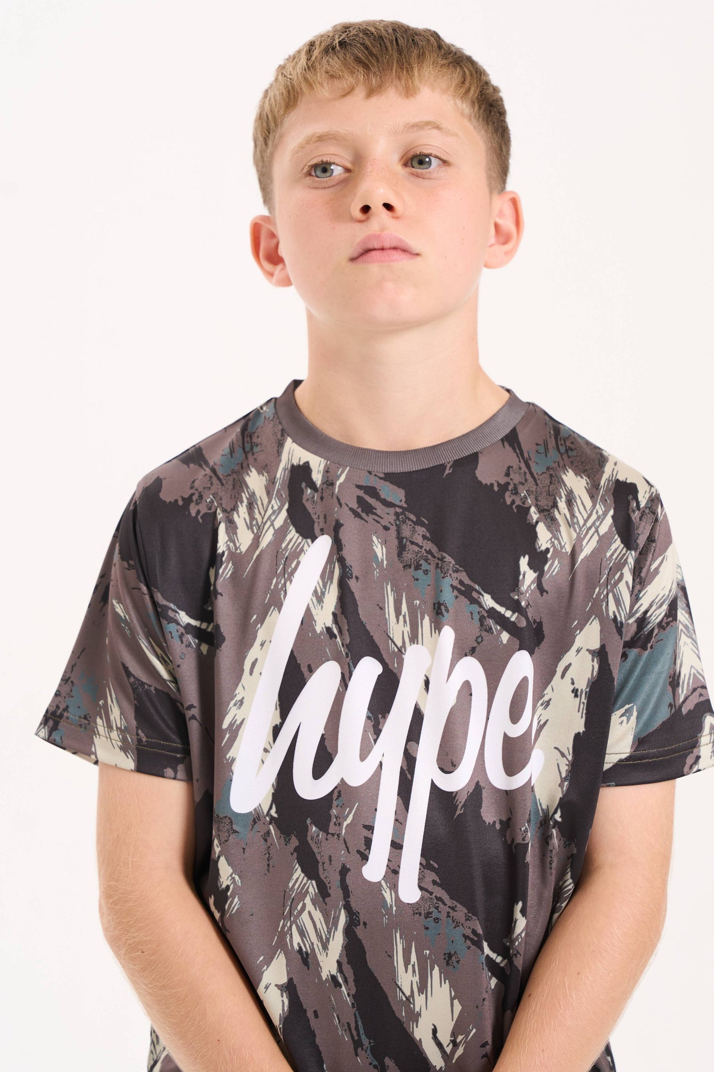 Hype Boys Khaki Stroke T-Shirt